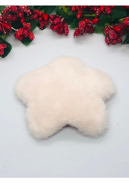 Toz Pembe Peluş Yıldızlı Çıtçıtlı Toka 2'li modelleri