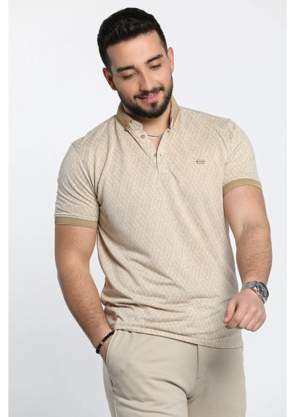 Erkek Desenli Likralı Polo Yaka Tişört fiyatları