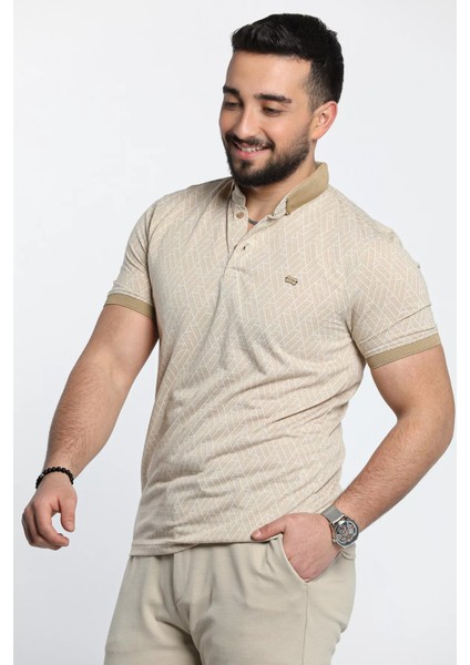 Erkek Desenli Likralı Polo Yaka Tişört modelleri