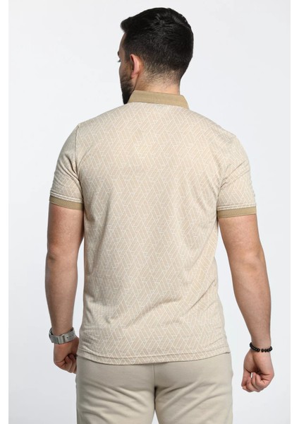 Erkek Desenli Likralı Polo Yaka Tişört fırsatları