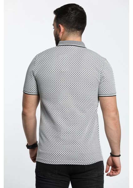 Desenli Likralı Erkek Polo Yaka Tişört fırsatları