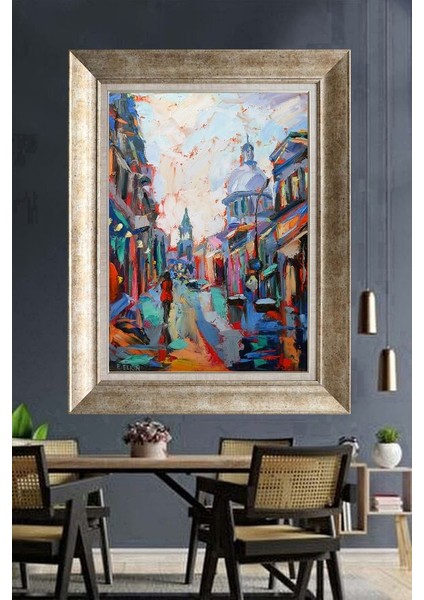 Gümüş Çerçeveli Paspartulu Tablo NM160