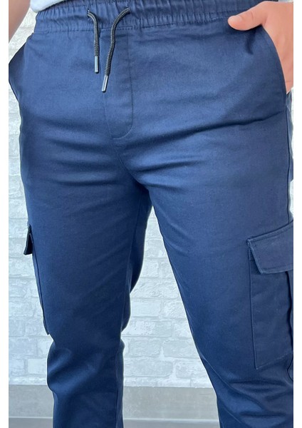 Bel Bağcıklı Kargo Cepli Erkek Jogger Pantolon P-00013278