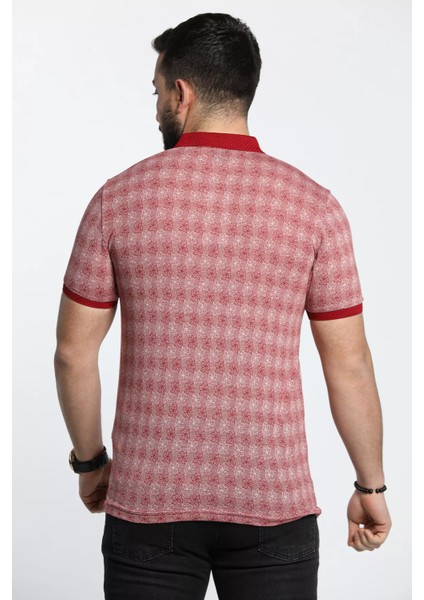 Erkek Çiçek Desenli Likralı Polo Yaka Tişört indirimleri