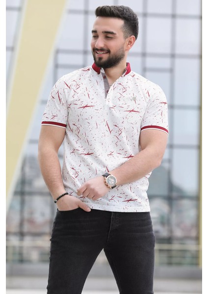 Erkek Desenli Likralı Polo Yaka Tişört fiyatları