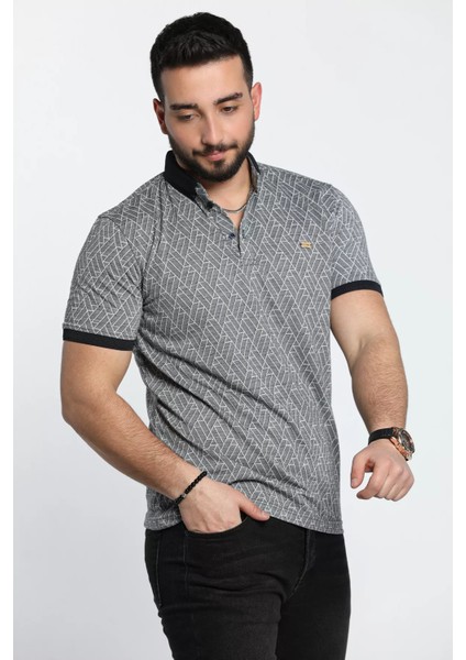 Erkek Desenli Likralı Polo Yaka Tişört modelleri