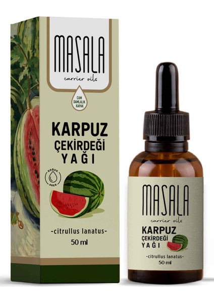 Karpuz Çekirdeği Yağı 50 Ml. - Soğuk Pres (Watermelon Seed Carrier Oil)