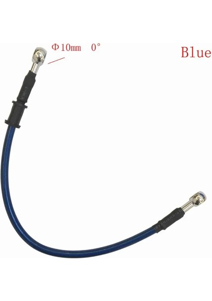 39CM Mavi 0 Derece Stili Kısa cm Evrensel Motosiklet Dirt Bike Örgülü Çelik Hidrolik Güçlendirme Fren Hattı Debriyaj Yağ Hortum Hattı Tüp Boru (Yurt Dışından)
