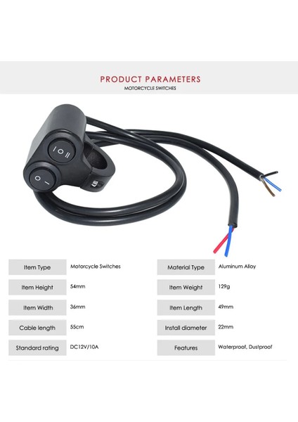 Model G Stili 22MM Alüminyum Açık Kapalı Açık Motosiklet Atv Gidon Kontrol Anahtarı Düğmesi Motosiklet Far Tehlikesi Fren Sis Lambası Anahtarları (Yurt Dışından) indirimleri