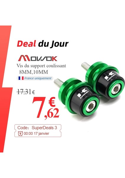 10MM Mavi Stil 2022 Yenı Motosiklet Salınım Kolu Makara Kaydırıcı Standı Vidalar Kawasaki Z650 Z800 Z900 Z1000 Z1000SX Nınja 650 ZX6R ZX10R (Yurt Dışından)