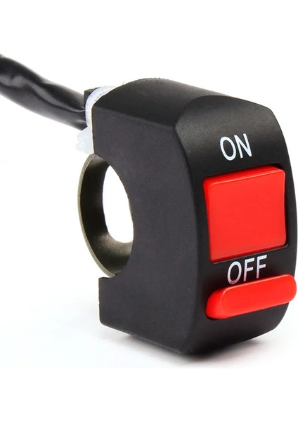 1 Adet Motosiklet Anahtarları Konektör Gidon Sis Işık Anahtarı On-Off Düğme Anahtarı 12VDC LED Kafa Lambası Angel Eyes Işık (Yurt Dışından)