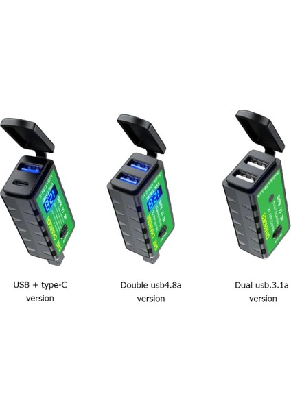 3 Stili Yazın Motosiklet Şarj Cihazı 12V Sae Çift USB Su Geçirmez Hızlı Şarj Adaptörü Voltmetre ile Telefon Gps Için Onoff Anahtarı (Yurt Dışından) fiyatları