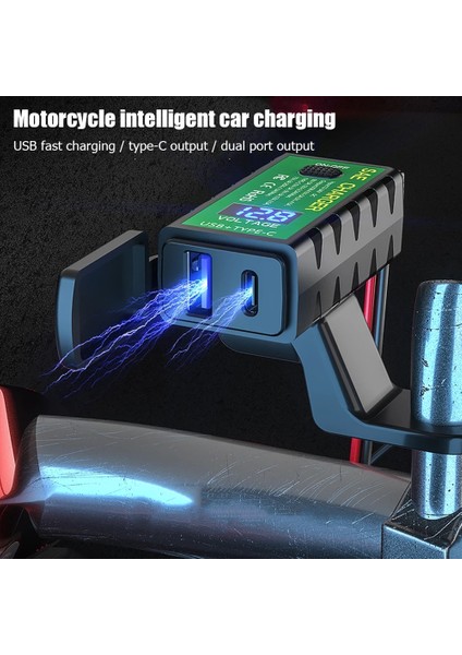 3 Stili Yazın Motosiklet Şarj Cihazı 12V Sae Çift USB Su Geçirmez Hızlı Şarj Adaptörü Voltmetre ile Telefon Gps Için Onoff Anahtarı (Yurt Dışından) modelleri