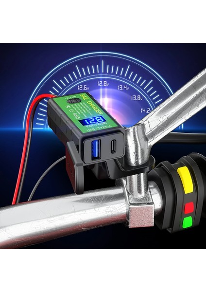 3 Stili Yazın Motosiklet Şarj Cihazı 12V Sae Çift USB Su Geçirmez Hızlı Şarj Adaptörü Voltmetre ile Telefon Gps Için Onoff Anahtarı (Yurt Dışından) fırsatları