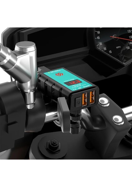 A-Ot Stili 12V USB Motosiklet Şarj Cihazı Su Geçirmez Anahtarı Voltmetre ile Sae USB Tip-C Soket Hızlı Şarj Adaptörü Motosiklet Aksesuarları (Yurt Dışından) fiyatları