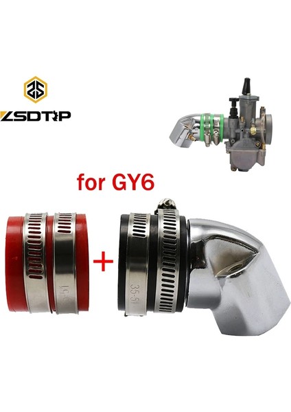 Kırmızı Stil Zsdtrp Yeni Emme Manifoldu Alüminyum Yarış Gokart Gy6 152QMI 157QMJ 4 Zamanlı Motor Scooter Emme Manifoldu (Yurt Dışından)
