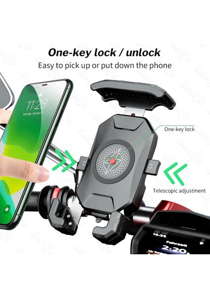 Şarj Cihazı Stili Olmadan Deelife Telefon Tutucu Motosiklet Kablosuz Şarj Cihazı Moto Motosiklet Için Mobil Destek Scooter Gidon Dağı Akıllı Telefon Standı (Yurt Dışından) indirimleri