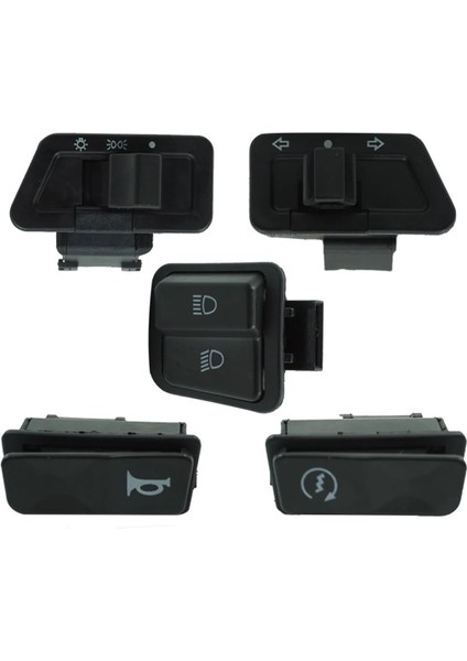 Start Style 5 Piece Motorcycle Start Highlow Beam Light Headlight Horn Turn Signal Button Switches For Gy6 Atv Dirt Bike Moped Scooter (Yurt Dışından)