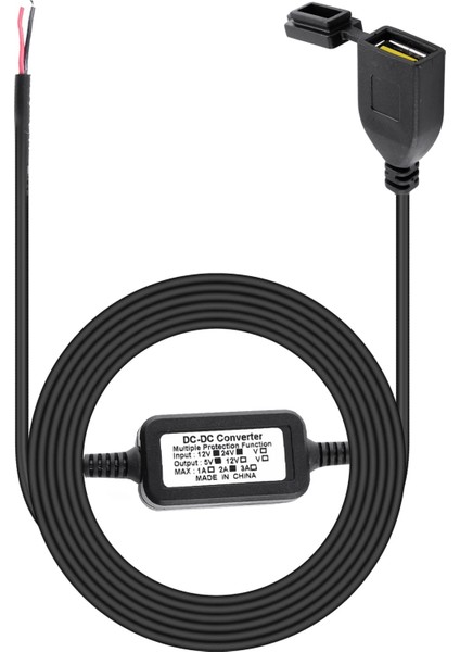 USB Şarj Cihazı Gizli Su Geçirmez USB Güç Kaynağı Bağlantı Noktası Soket Şarj Cihazı Motor Şarj Cihazı Motosiklet Akıllı Telefon Gps (Yurt Dışından)