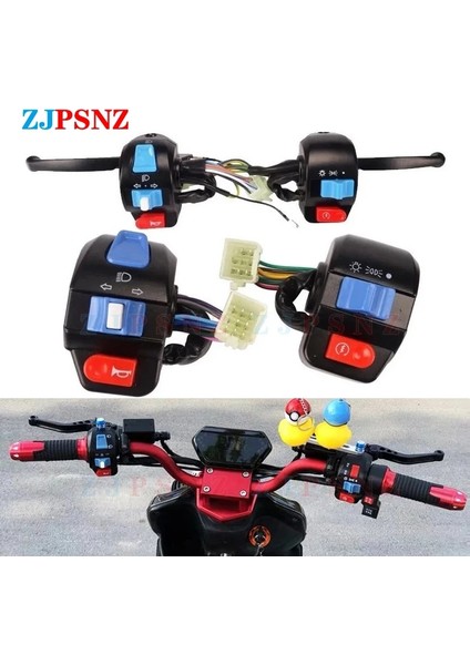 1 Adet Kol Yok R Tarzı Motosiklet Scooter E-Bisiklet Sol ve Sağ Gidon Kontrol Anahtarı Korna Dönüş Sinyali 12 V Gyair Için Su Geçirmez (Yurt Dışından)