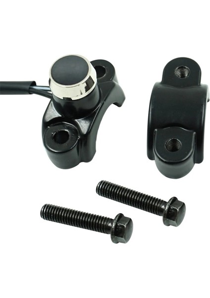 1 Takım Stili 22C Motorcycle Switch Handlebar Mount Horn Headlight Strobe Momentary Switch Button Aluminum Alloy Interruptor (Yurt Dışından)