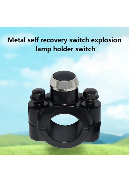 1 Takım Stili 22C Motorcycle Switch Handlebar Mount Horn Headlight Strobe Momentary Switch Button Aluminum Alloy Interruptor (Yurt Dışından)