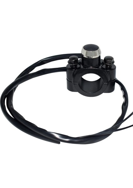 1 Takım Stili 22C Motorcycle Switch Handlebar Mount Horn Headlight Strobe Momentary Switch Button Aluminum Alloy Interruptor (Yurt Dışından)