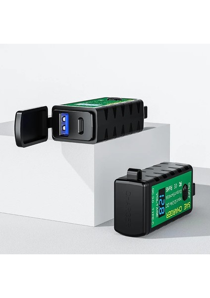 4.8A Stili 3.1A.8A Type-C Motosiklet USB Şarj Cihazı Sae - USB Type-C Voltmetre Onoff Anahtarı Su Geçirmez Hızlı Bağlantı Kesme Fişi Motosikletler (Yurt Dışından)