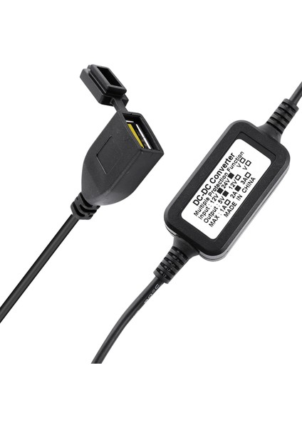 USB Şarj Cihazı Su Geçirmez USB Güç Kaynağı Bağlantı Noktası Soket Şarj Cihazı Motor Şarj Cihazı Motosiklet Akıllı Telefon Gps (Yurt Dışından)