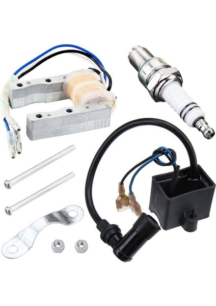 Motor Cdı Ateşleme Bobini Neto Stator Bobini Buji Kiti 2 Zamanlı Motorlu Bisiklet Bisiklet Için (Yurt Dışından)