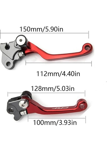 Kırmızı CRF250R 2004-06 Stili Mat Renk Honda CRF250R CRF450R Crf R Katlanabilir Fren Debriyaj Kolu Kir Arazi Bisikleti Fren Debriyaj Kolları Sapları (Yurt Dışından)