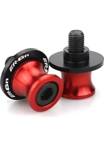 Kırmızı Stil Er-6n Motosiklet Salınım Kolu Makaraları Arka Stand Vidaları Kaydırıcılar Kawasaki ER6N Için C Alüminyum Aksesuarları (Yurt Dışından)