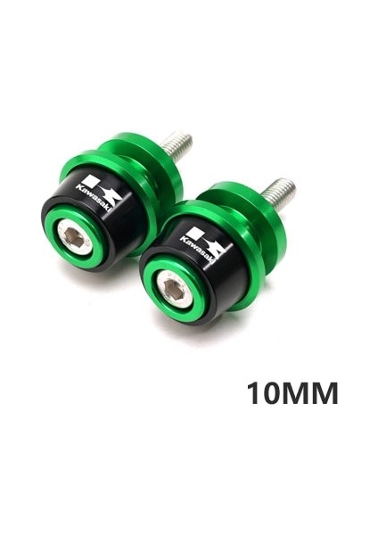 10MM Yeşil Stil 2022 Yenı Motosiklet Salınım Kolu Makara Kaydırıcı Standı Vidalar Kawasaki Z650 Z800 Z900 Z1000 Z1000SX Nınja 650 ZX6R ZX10R (Yurt Dışından)