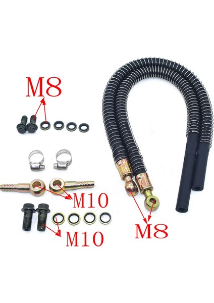 M8-M10 Stili Yakıt Kauçuk Hortum Aksesuarları Motosiklet Tamir Yağı Soğutma Soğutucu Radyatör Sıcaklığı Kauçuk Hortum Contası M10 Vida (Yurt Dışından)