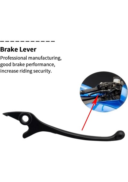 Motosiklet Kolu Hidrolik Disk Ergonomik Sağ Ön Bisiklet Hız Kontrol Fren Kolu Evrensel Alüminyum Kolay Kurulum Açık (Yurt Dışından)