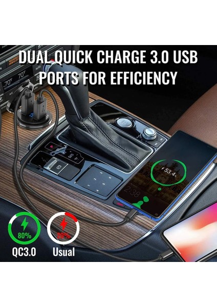 Kırmızı Kablo Stili 36W Qc3.0 Motosiklet USB Şarj Soketi LED Ekran Metal Anahtarı Su Geçirmez Evrensel Kamyon Araba Çakmak Soketi Telefon Için (Yurt Dışından) indirimleri