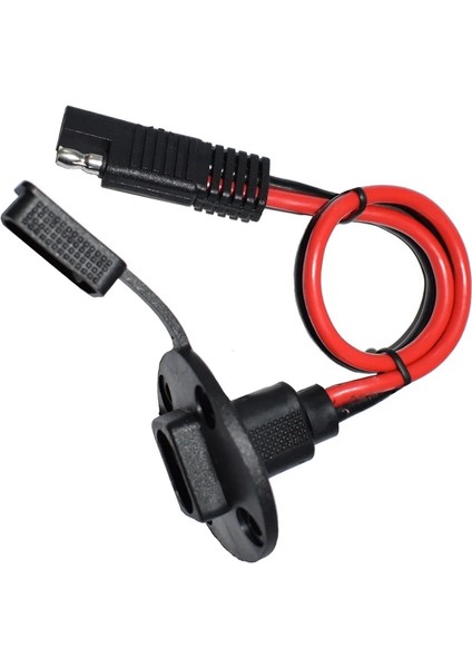 Siyah Stil Dıy 12AWG 30CM Sae Priz Sae Su Geçirmez Hızlı Bağlantı Panel Montajlı Evrensel Gömme Montajlı Konnektör Pil Şarj Cihazı Için (Yurt Dışından)