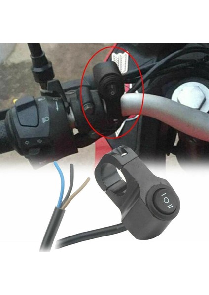 '' Otorcycle Handlebar Headlight Fog Brake Light Onoff Switch For 12V Motorcycles Atvs Electric Bicycles (Yurt Dışından)
