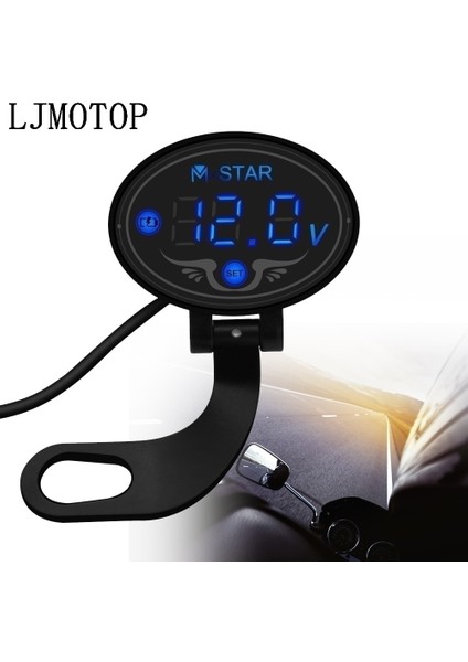Mavi Stil Süper Su Geçirmez Dijital Panel Voltmetre Metre Test Cihazı Honda Cbr Blackbırd Stsa VFR800 Model Için LED Ekran (Yurt Dışından)