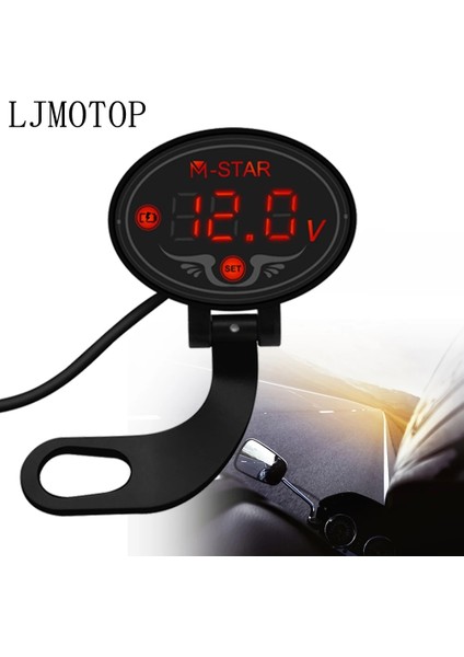 Mavi Stil Süper Su Geçirmez Dijital Panel Voltmetre Metre Test Cihazı Honda Cbr Blackbırd Stsa VFR800 Model Için LED Ekran (Yurt Dışından)