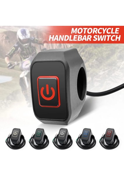 Beyaz Stil Elektrikli Yıldız Öldürmek Için LED Işık Anlık Düğmeli Motosiklet Gidon Anahtarı Su Geçirmez Kontrol Anahtarı Düğmesi '' 22MM (Yurt Dışından)