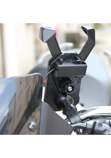 1 Adet Abs Motosiklet Şarj Cihazı Cep Telefonu Montaj Tutucu Kelepçe Elektrikli Bisiklet Scooter Atv Gps Tutucu Evrensel Için USB Şarj Cihazı ile (Yurt Dışından) fırsatları