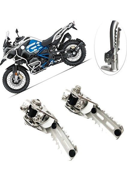 Mavi Stil Motosiklet Otoyolu Ön Ayak Mandalları Bmw Rgs Lc R R Gs Için Katlanır Footrests Kelepçeleri Adv Macera (Yurt Dışından) fırsatları