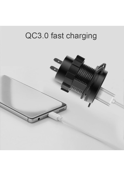 Yeşil Stil LED Hızlı Şarj 3.0 USB Araç Şarj Cihazı On-Off Anahtar Soketli Dijital Ekran Voltmetre USB Şarj Soketi Araba Motosiklet Için (Yurt Dışından)