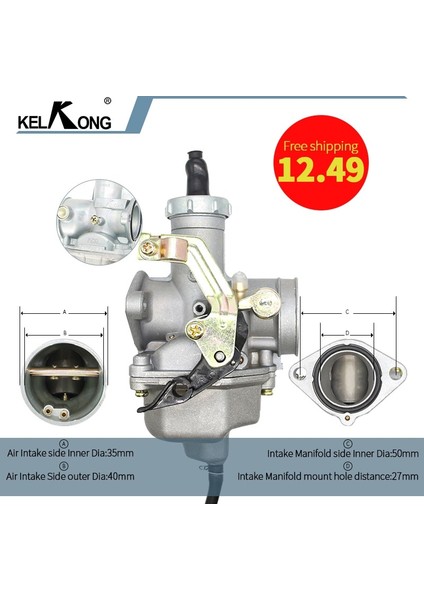 PZ27-MANUEL Stil Kelkong PZ30 Karbüratör Hızlandırıcı Pompa Yarışı Keihin Abm Irbıs Ttr Carburador Motosiklet Карбюратор 26 (Yurt Dışından) fiyatları