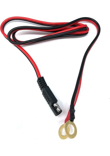Terminal Sae - O Ring Konnektörleri Uzatma Kablosu Kablo Konnektörü Pil Chargermaintainer 100CM 15AWG 8mm Halka (Yurt Dışından)