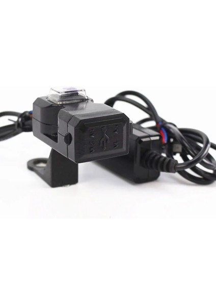 Çift USB Bağlantı Noktası Kablo Adaptörü Su Geçirmez USB Şarj Cihazı Hızlı 2.1A Motosiklet Cep Telefonu Tablet Için Güç Kaynağı Soketi Gps (Yurt Dışından) fırsatları