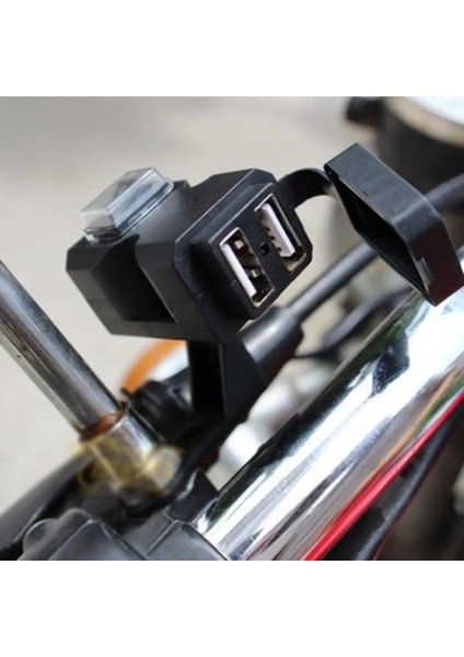 9 90V Tarzı Motosiklet Gidon Su Geçirmez Şarj Cihazı Çift USB Bağlantı Noktaları Elektrikli Araç Parçaları Için Dikiz Aynası Telefon Şarj Cihazı (Yurt Dışından)