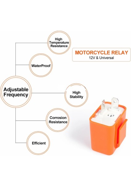 Turuncu Tarzı Evrensel Motosiklet LED Flaşör Rölesi 12V Dönüş Sinyalleri Flaşör Göstergesi Ayarlanabilir Frekans Rölesi Motosiklet Aksesuarları (Yurt Dışından) fiyatları
