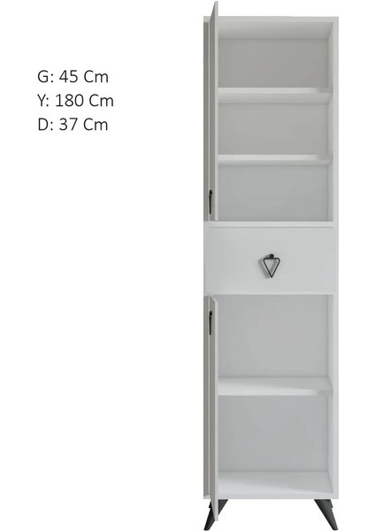 Neva Çok Amaçlı Dolap Beyaz